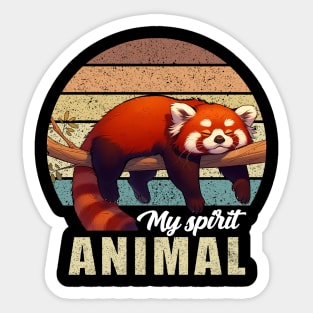 Sleeping Red Panda Sticker